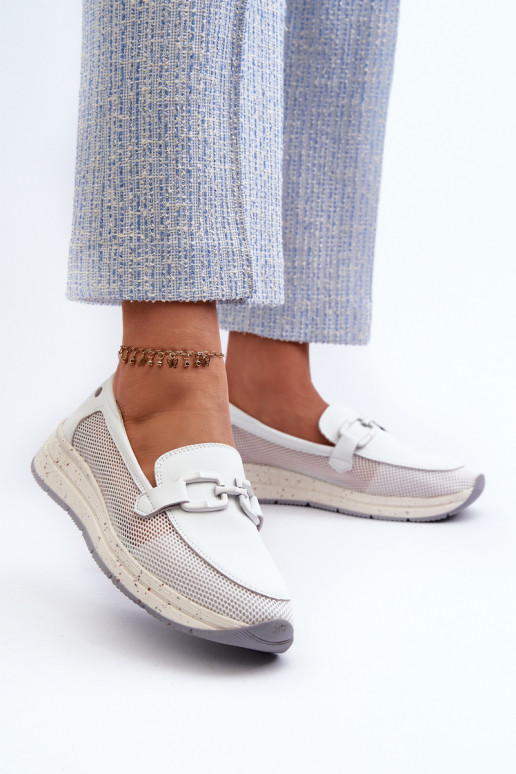    Mokasinai D&A TW210 baltos spalvos