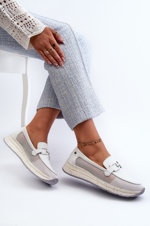    Mokasinai D&A TW210 baltos spalvos