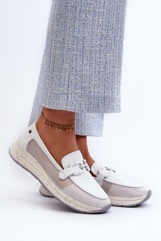    Mokasinai D&A TW210 baltos spalvos