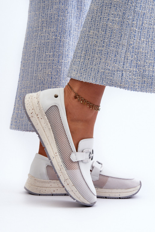    Mokasinai D&A TW210 baltos spalvos