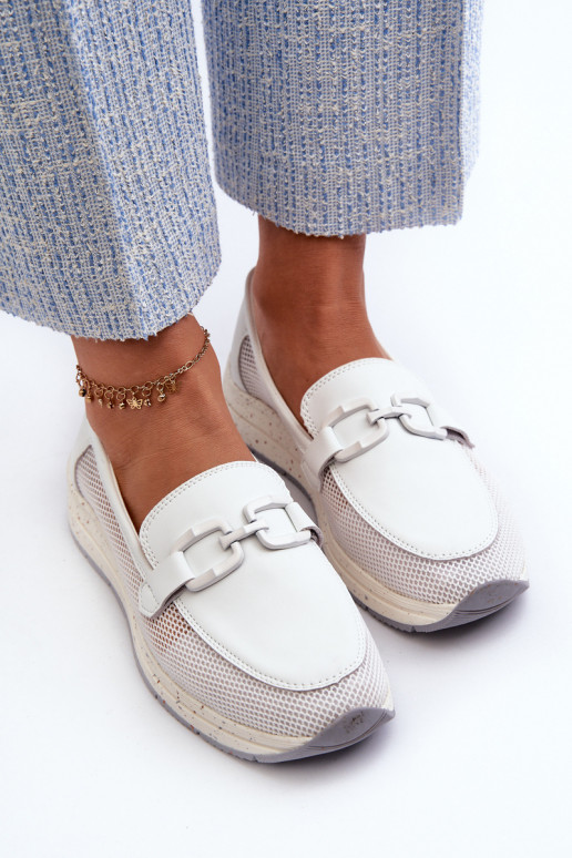    Mokasinai D&A TW210 baltos spalvos