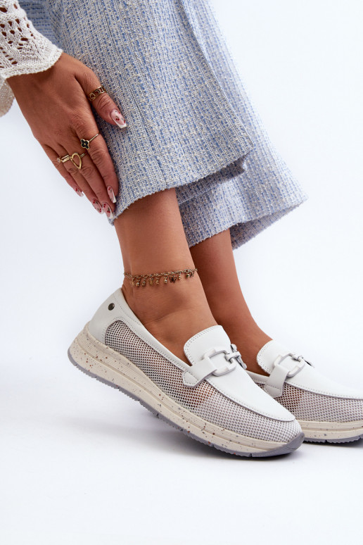    Mokasinai D&A TW210 baltos spalvos