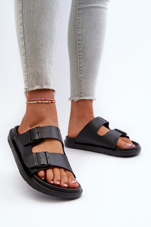 Lengvos šlepetės  su sagtimis Big Star NN274A750 Juodos spalvos