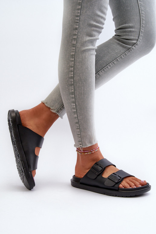 Lengvos šlepetės  su sagtimis Big Star NN274A750 Juodos spalvos