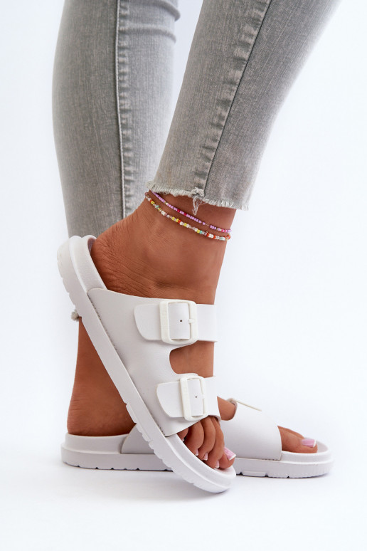 Lengvos šlepetės  su sagtimis Big Star NN274A751 baltos spalvos