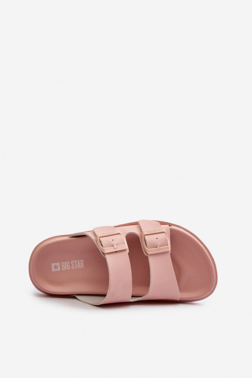 Lengvos šlepetės  su sagtimis Big Star NN274A753 rožinės spalvos
