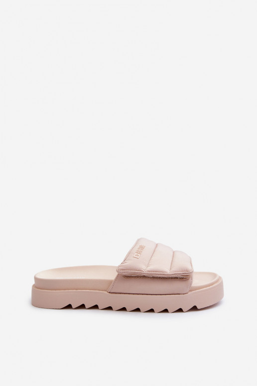  Šlepetės su platforma Big Star NN274773 smėlio spalvos