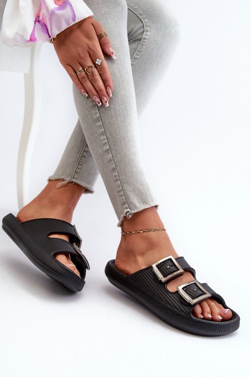  Moteriškos šlepetės  LL285088 Juodos spalvos