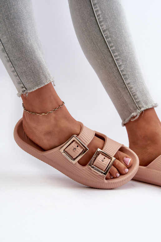  Moteriškos šlepetės  LL285087 smėlio spalvos