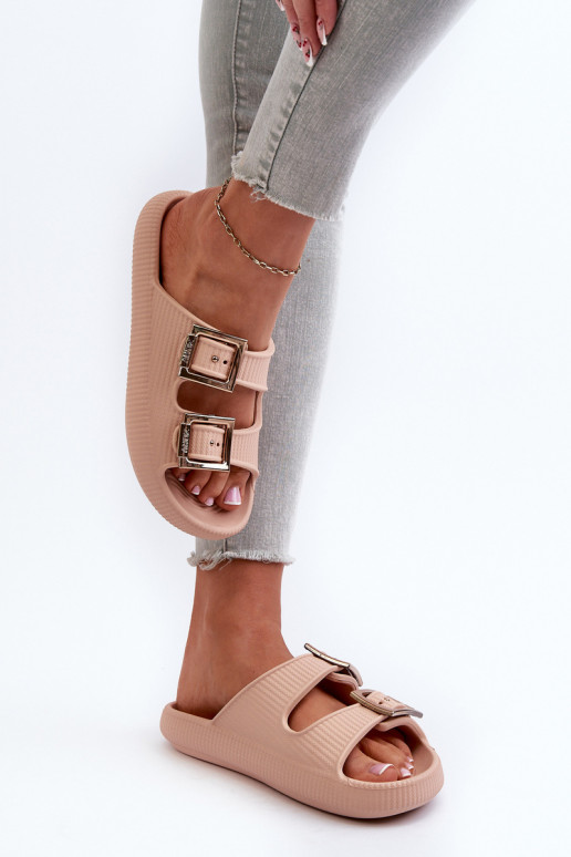  Moteriškos šlepetės  LL285087 smėlio spalvos