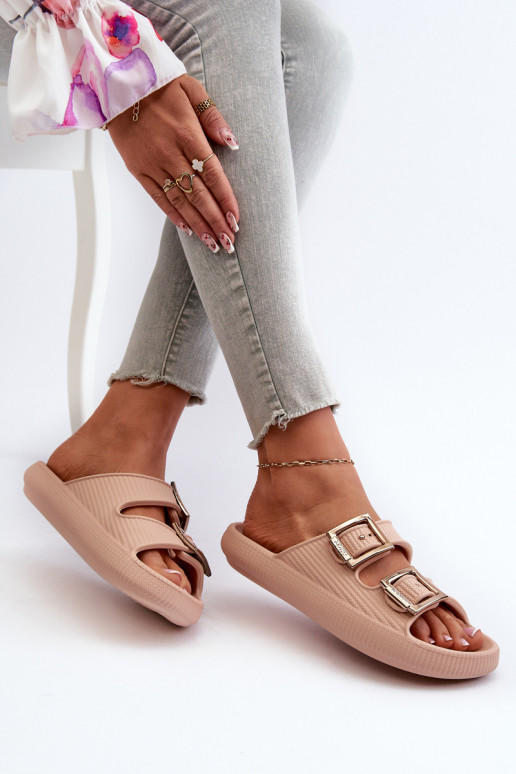  Moteriškos šlepetės  LL285087 smėlio spalvos