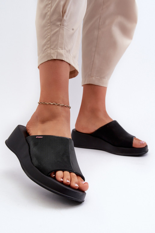  Moteriškos šlepetės   LL285084 Juodos spalvos