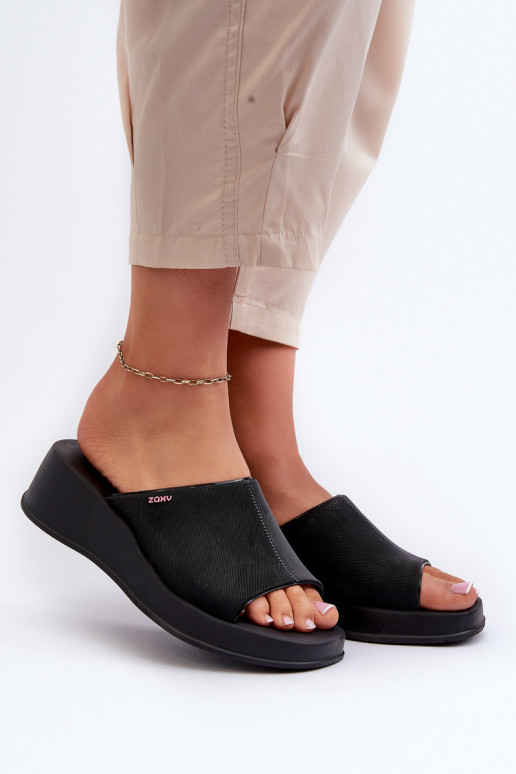  Moteriškos šlepetės   LL285084 Juodos spalvos