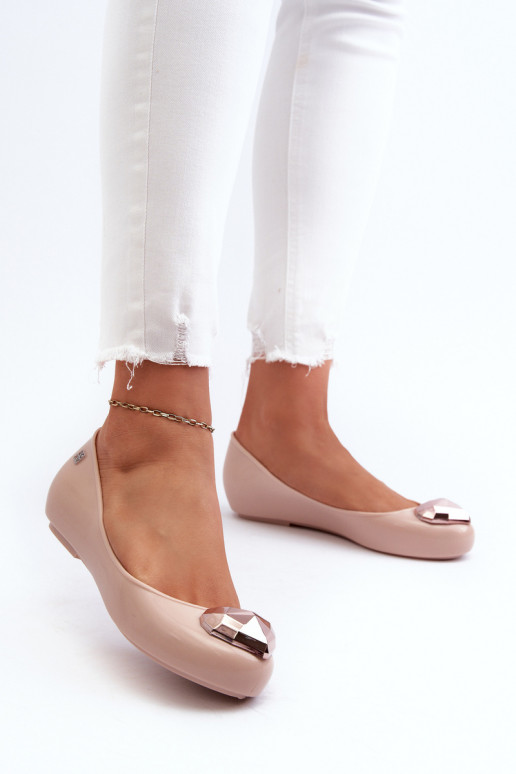 Balerinos su širdelėmis  NN285010 Nude   Balerinos su širdelėmis  NN285010 Nude