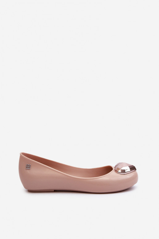 Balerinos su širdelėmis  NN285010 Nude   Balerinos su širdelėmis  NN285010 Nude