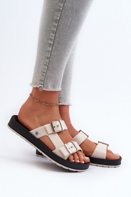 Moteriškos šlepetės   LL285072 dramblio kaulo spalvos