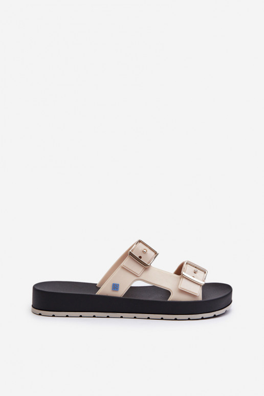 Moteriškos šlepetės   LL285072 dramblio kaulo spalvos