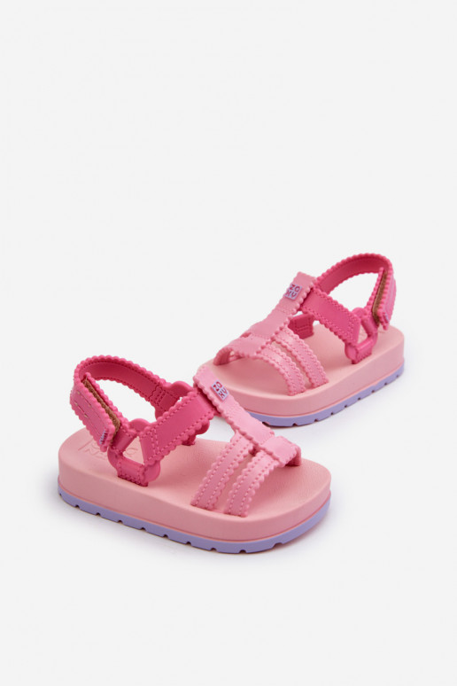 Vaikiški  sandalai su lipniais užsegimais  LL385027 rožinės spalvos Vaikiški  sandalai su lipniais užsegimais  LL385027 rožinės spalvos