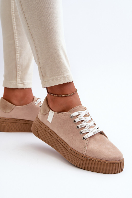 Laisvalaikio bateliai MEMORY FOAM SYSTEM BIG STAR NN276002 smėlio spalvos