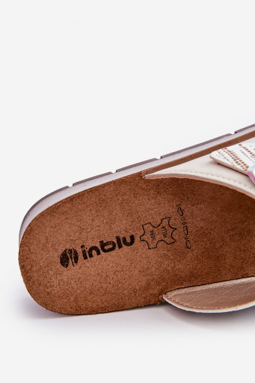 Patogios moteriškos šlepetės su sagtimis Inblu CP000045 smėlio spalvos