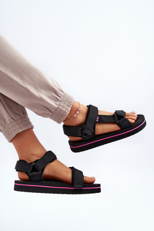 Moteriškos basutės su platforma Lee Cooper LCW-24-05-2751L juodos spalvos