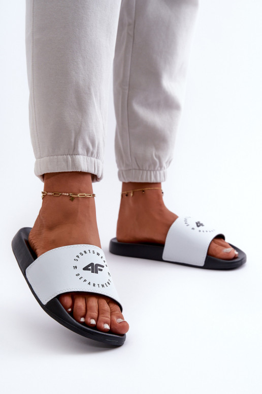  Šlepetės 4FMM00FFLIF044A-10S Baltos-Juodos spalvos