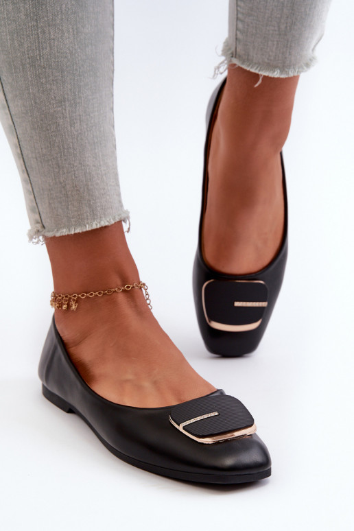 Balerinos  Eko   su ornamentais Juodos spalvos Edoslli