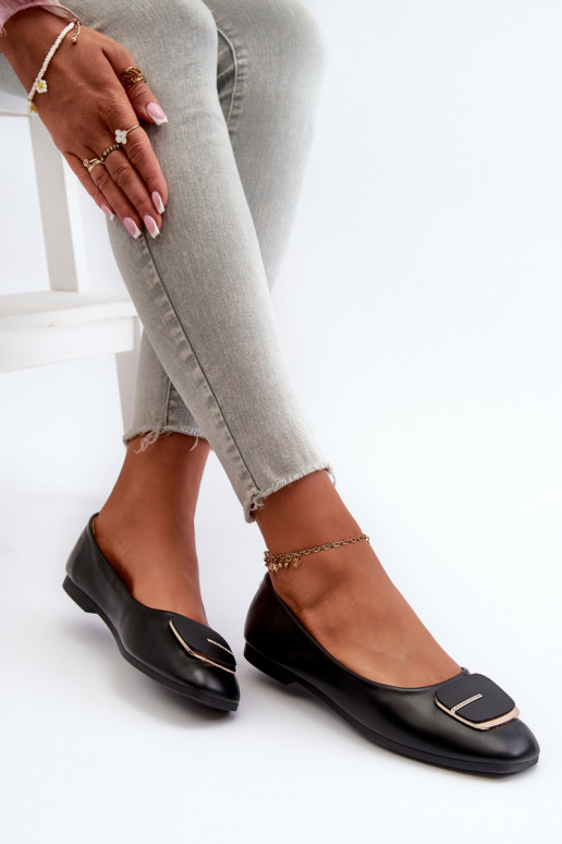 Balerinos  Eko   su ornamentais Juodos spalvos Edoslli