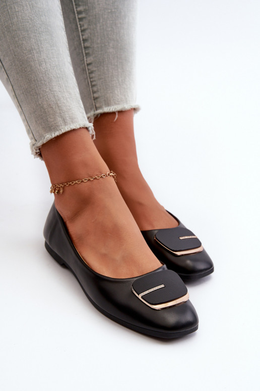 Balerinos  Eko   su ornamentais Juodos spalvos Edoslli