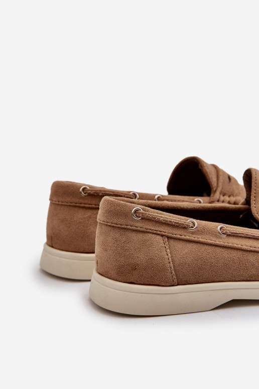 Vyriški mokasinai Z iš eko zomšosu smėlio spalvos Rivanell