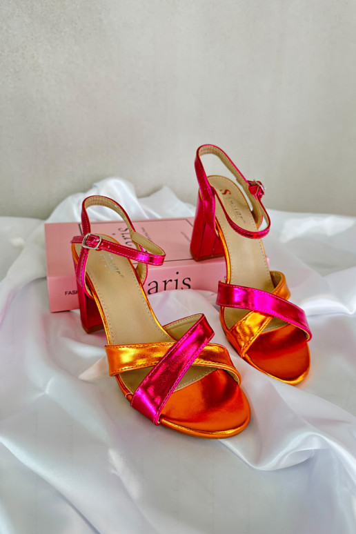 Eko   Elegantiškos aukštakulnės basutės  rožinės spalvos Abilica