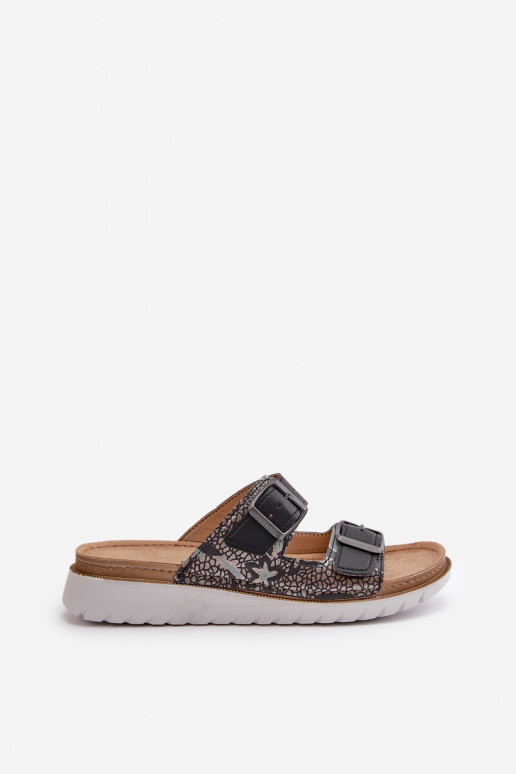  Patogios šlepetės su sagtimis Inblu CN000033 tamsiai mėlynos spalvos