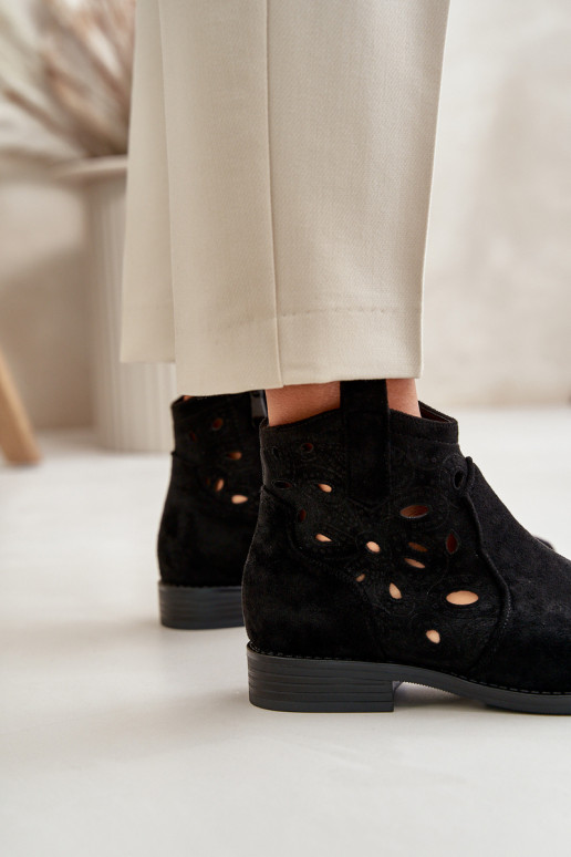 Moteriški aulinukai su aužūro elementais  Juodos spalvos S.Barski HY42-081