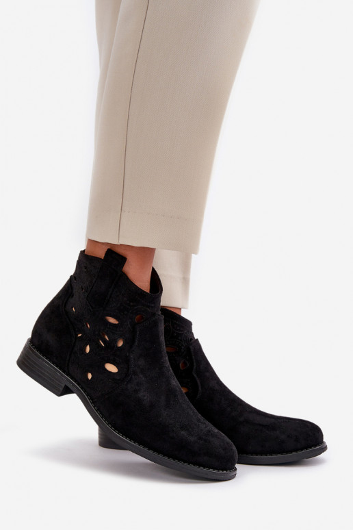 Moteriški aulinukai su aužūro elementais  Juodos spalvos S.Barski HY42-081