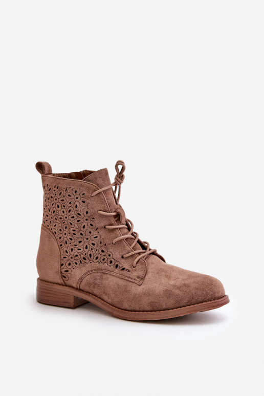  Aulinukai su raštais rudos spalvos S.Barski HY66-136