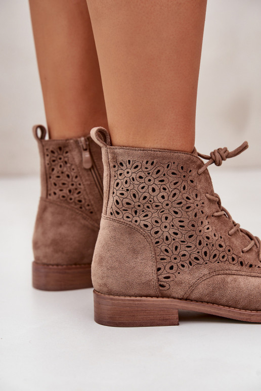  Aulinukai su raštais rudos spalvos S.Barski HY66-136