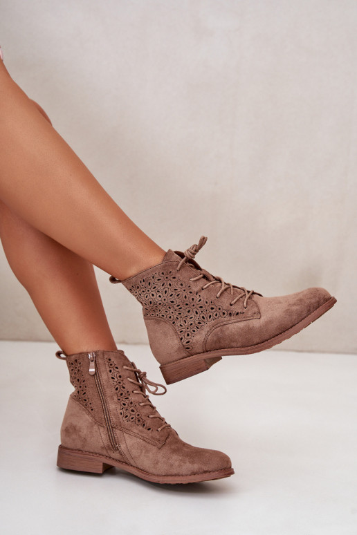  Aulinukai su raštais rudos spalvos S.Barski HY66-136