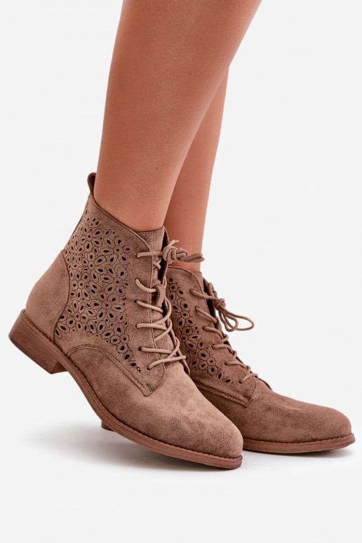  Aulinukai su raštais rudos spalvos S.Barski HY66-136