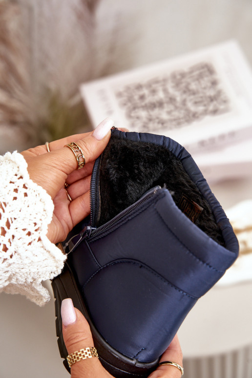 sniego batai  pašiltinti tamsiai mėlynos spalvos Helis