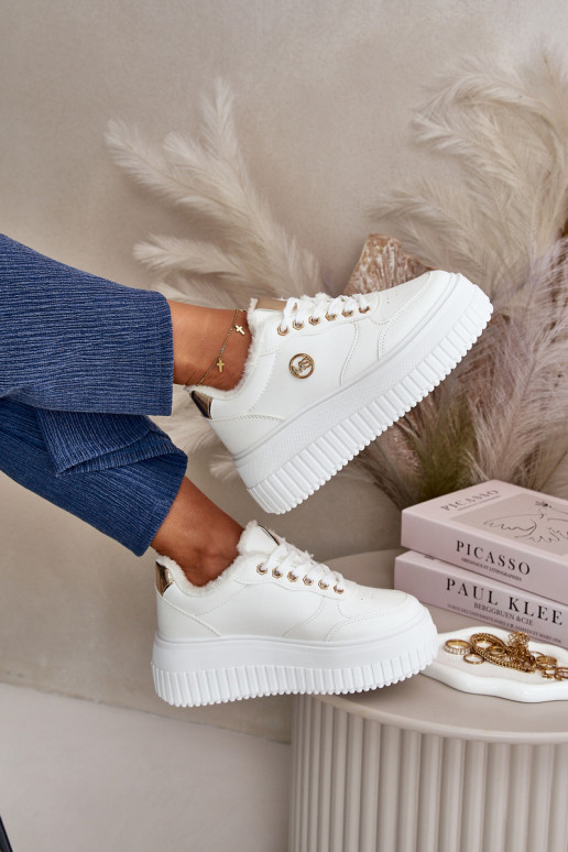  modelio batai sportiniai bateliai  pašiltinti su madingais masyviais padais baltos spalvos Ardiela