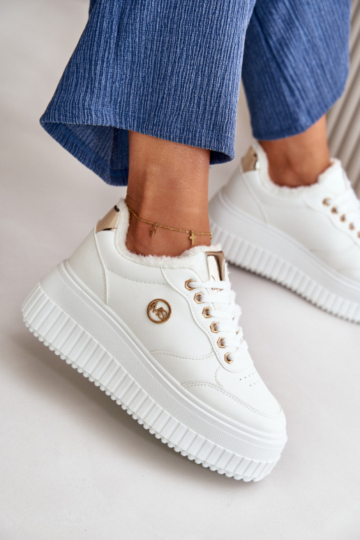  modelio batai sportiniai bateliai  pašiltinti su madingais masyviais padais baltos spalvos Ardiela