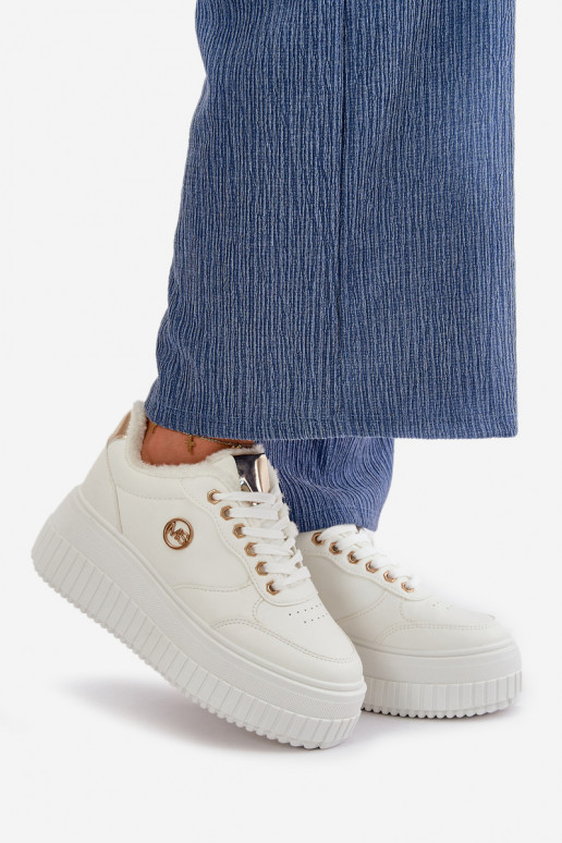  modelio batai sportiniai bateliai  pašiltinti su madingais masyviais padais baltos spalvos Ardiela