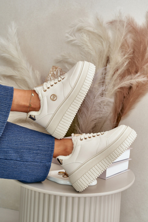  modelio batai sportiniai bateliai  pašiltinti su madingais masyviais padais smėlio spalvos Ardiela