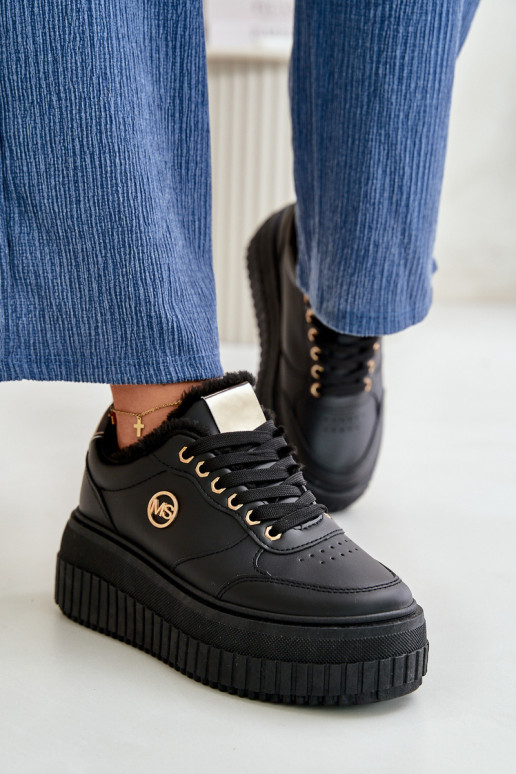  modelio batai sportiniai bateliai  pašiltinti su madingais masyviais padais Juodos spalvos Ardiela