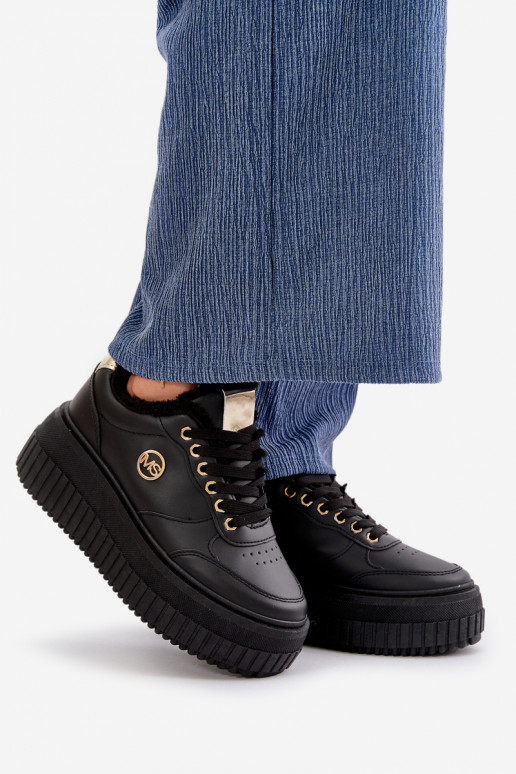  modelio batai sportiniai bateliai  pašiltinti su madingais masyviais padais Juodos spalvos Ardiela