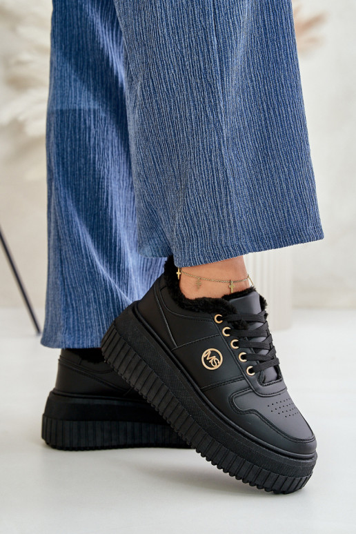  modelio batai sportiniai bateliai  pašiltinti su madingais masyviais padais Juodos spalvos Verissha