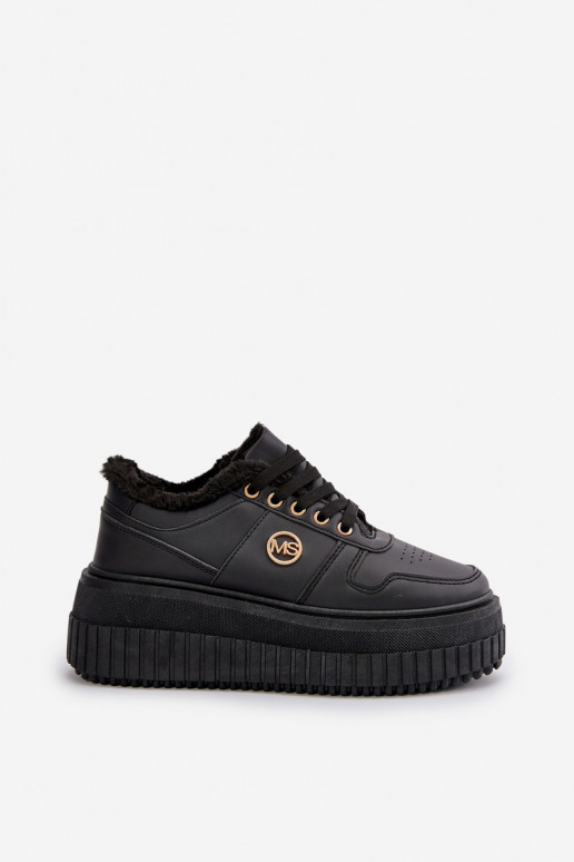  modelio batai sportiniai bateliai  pašiltinti su madingais masyviais padais Juodos spalvos Verissha