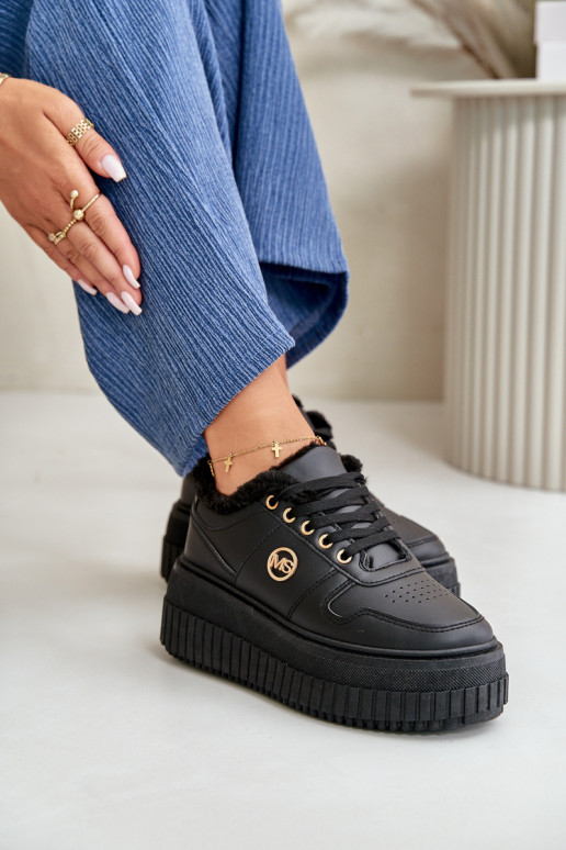  modelio batai sportiniai bateliai  pašiltinti su madingais masyviais padais Juodos spalvos Verissha