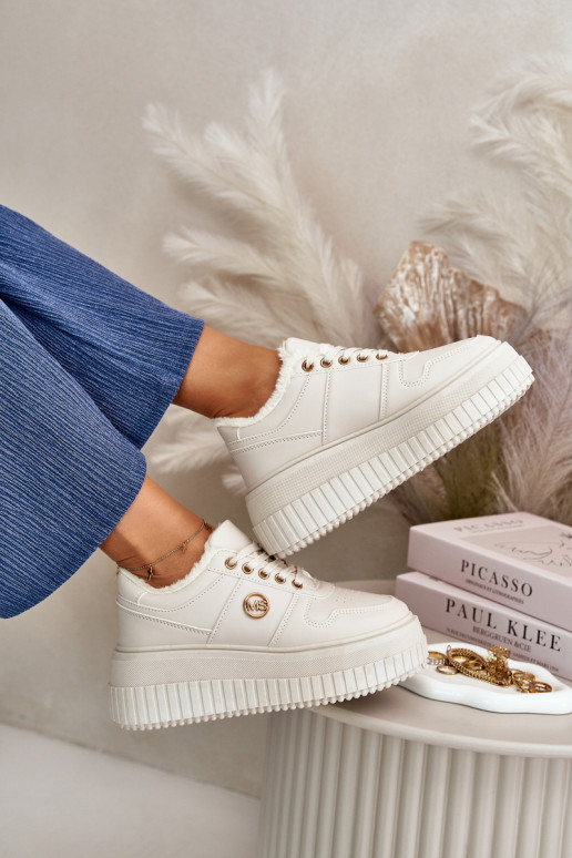  modelio batai sportiniai bateliai  pašiltinti su madingais masyviais padais smėlio spalvos Verissha