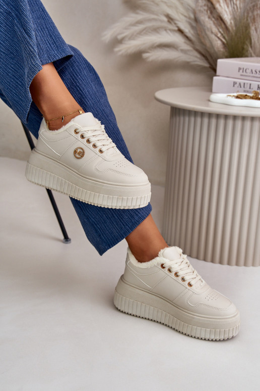  modelio batai sportiniai bateliai  pašiltinti su madingais masyviais padais smėlio spalvos Verissha